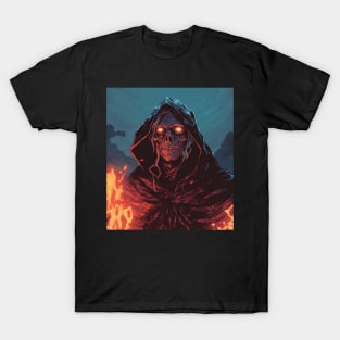 Undead Sorcerer Wizard Fire Mage T-Shirt